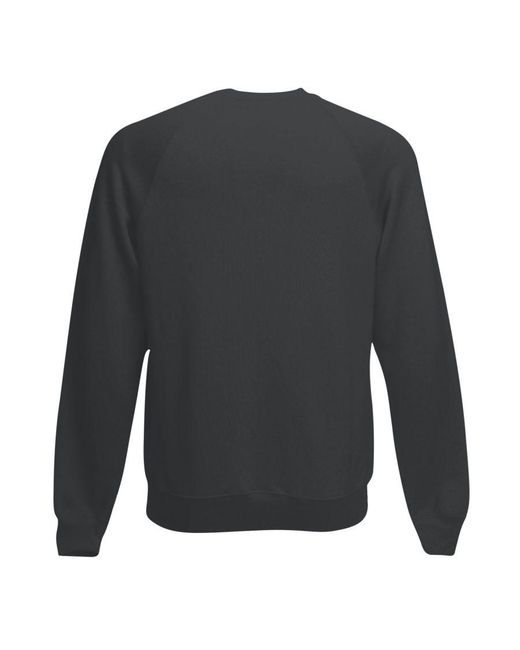 Fruit Of The Loom Gray Raglan Sleeve Belcoro Sweatshirt (Light Graphite) for men