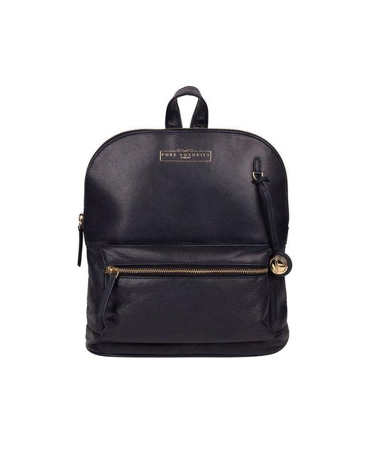 Pure Luxuries Blue 'Kinsely' Leather Backpack