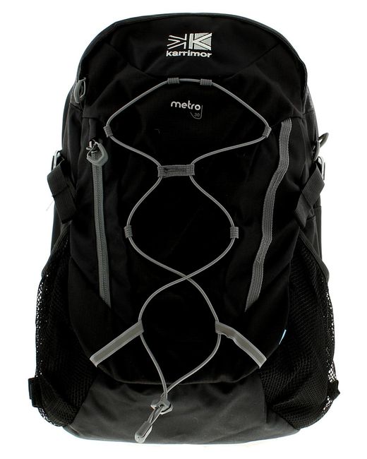 Karrimor Black Backpack Padded Laptop Compartment Metro 30 Zip Textile