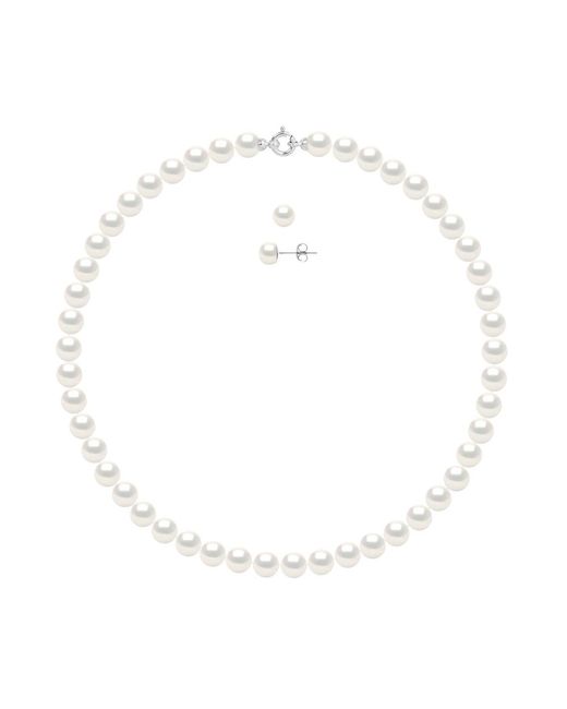 Ateliers Saint Germain White Set Necklace + Earrings