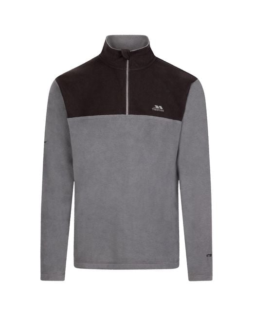 Trespass Gray Curtiston At100 Fleece Top (Carbon) for men