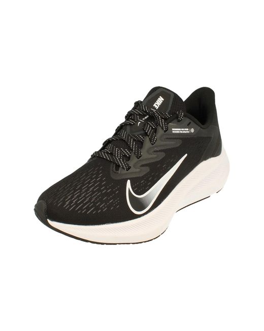 Nike Black S Zoom Winflo 7 Running Trainers Cj0302 Sneakers Shoes