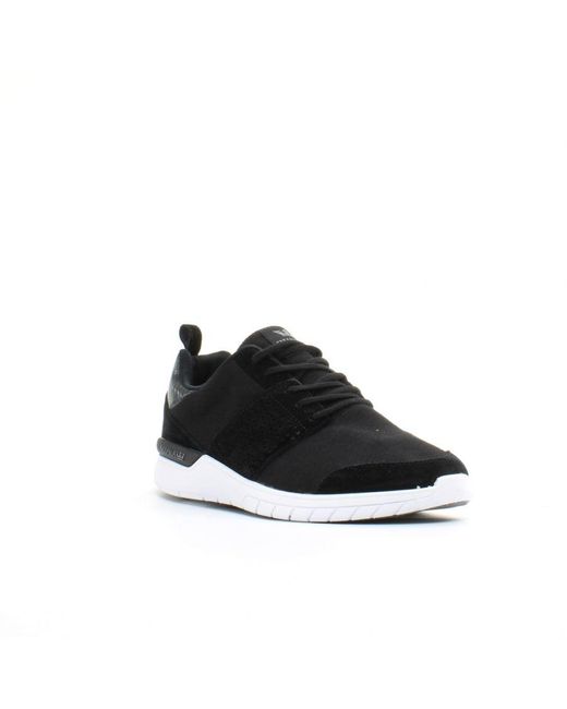 Supra Black Scissor Leather Lace Up Trainers 08027 024 for men