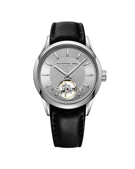 Raymond Weil Gray Freelancer Open Heart Watch 2780-Stc-65001 Leather (Archived) for men