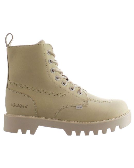 Kickers Natural Kizziie Higher Boots Leather (Archived)