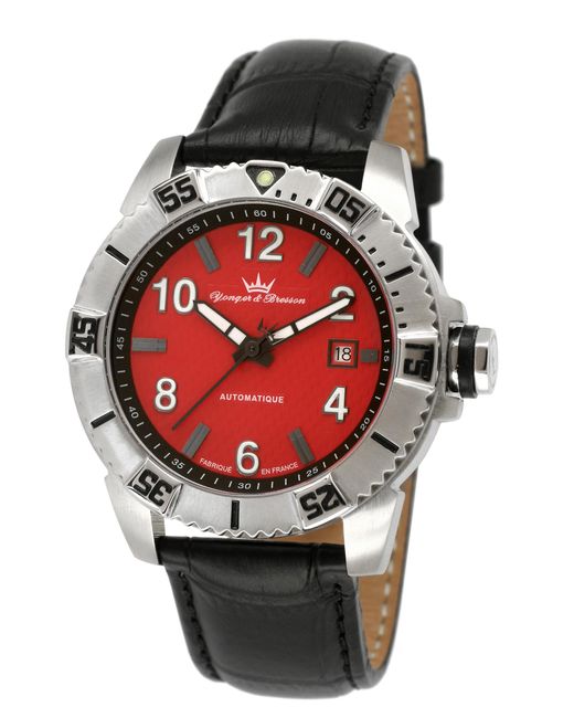 Yonger Red Dial With Band Watch Leather for men