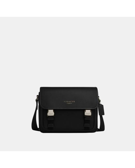 COACH Black Racer Messenger for men