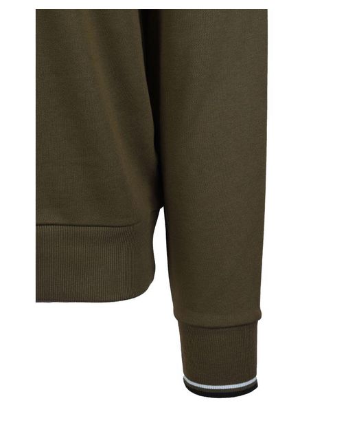 Fred Perry Green Half Zip Sweatshirt Uniform for men