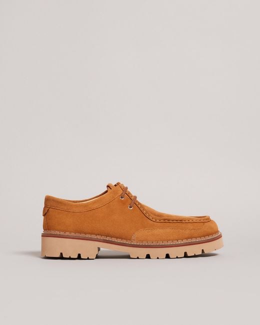 Ted Baker Clerdd Suède Mocassin Met Dikke Zool, Bruin in het Brown voor heren