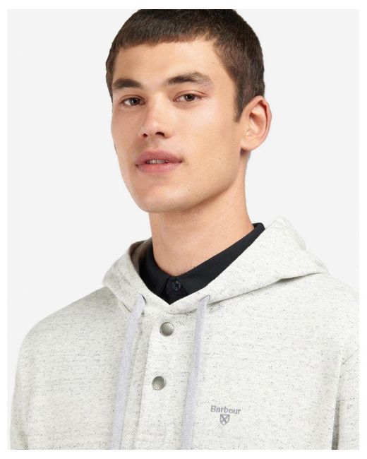 Barbour White Cowden Hoodie for men