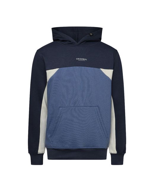 Crosshatch Blue Castlebay Hoodie for men