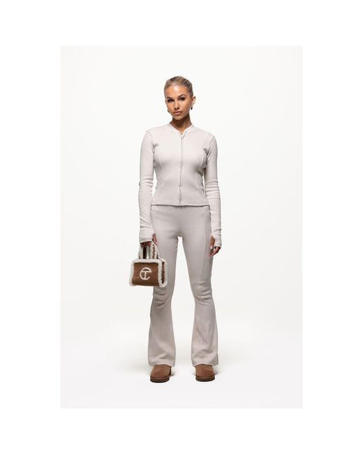 Good For Nothing Gray Ribbed Leggings