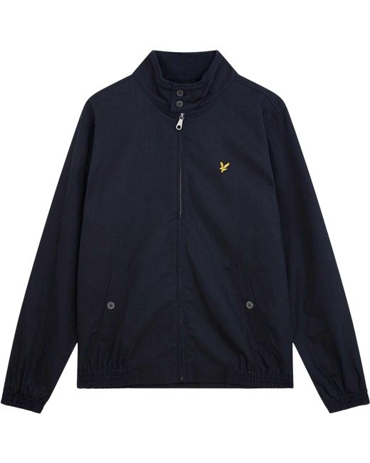 Lyle & Scott Full Zip Harrington Jacket in het Blue voor heren