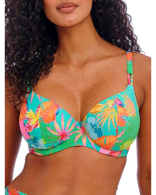 Freya Blue Isla Margarita Plunge Bikini Top