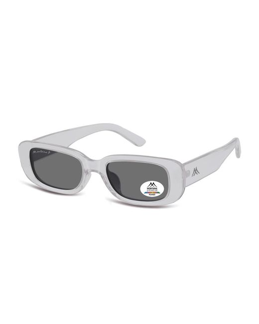 Montana Gray Rectangle Light Transparent Smoke Polarized Mp65