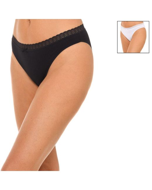 Dim Blue Pack-2 Eco- Panties With Matching Interior Lining D09Aj