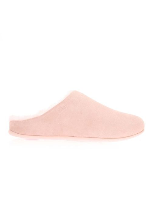Fitflop Pink Chrissie Shearling Slippers