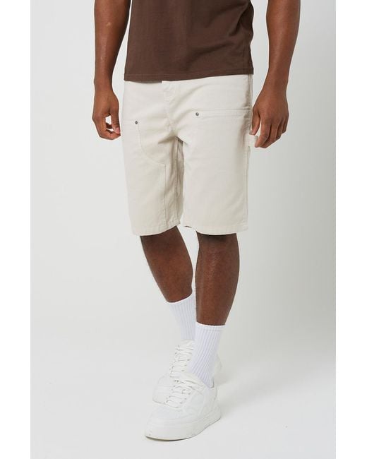 Brave Soul Natural Loose Fit Denim Carpenter Shorts for men