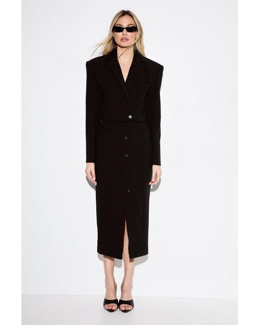 MissPap Black Premium Pleat Back Blazer
