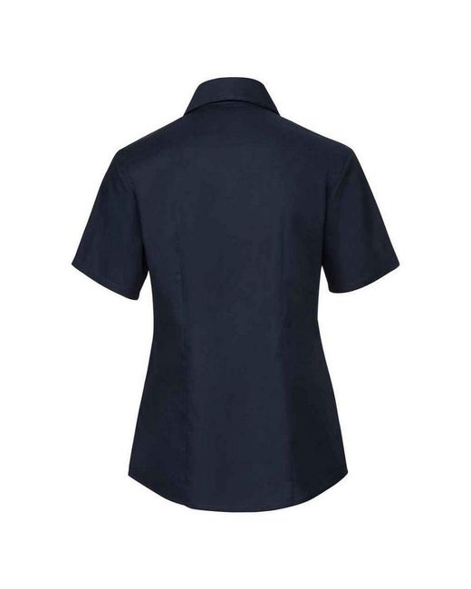 Russell Blue Collection /Ladies Oxford Short-Sleeved Shirt (Bright)