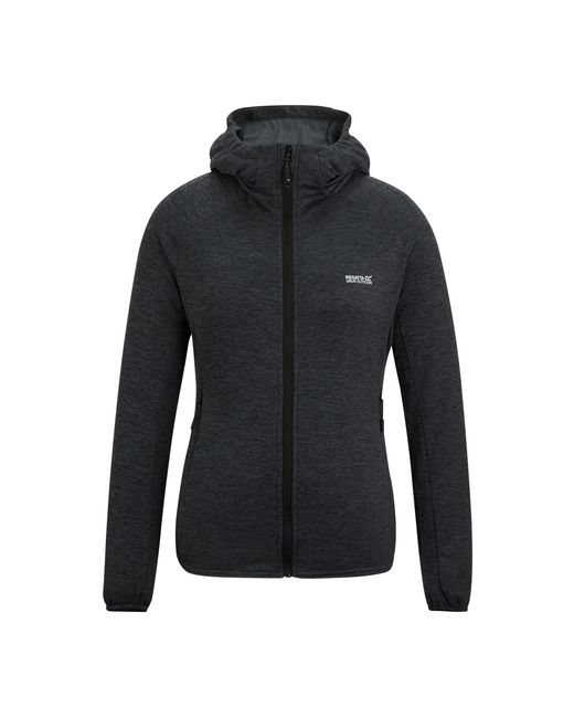 Regatta Black Ladies Ferna Stretch Hooded Fleece Jacket (Storm)