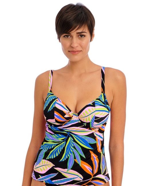 Freya Blue Desert Disco Plunge Tankini Top