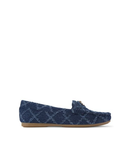 Kurt Geiger Blue Denim Kgl Greenwich Moccasin Loafers