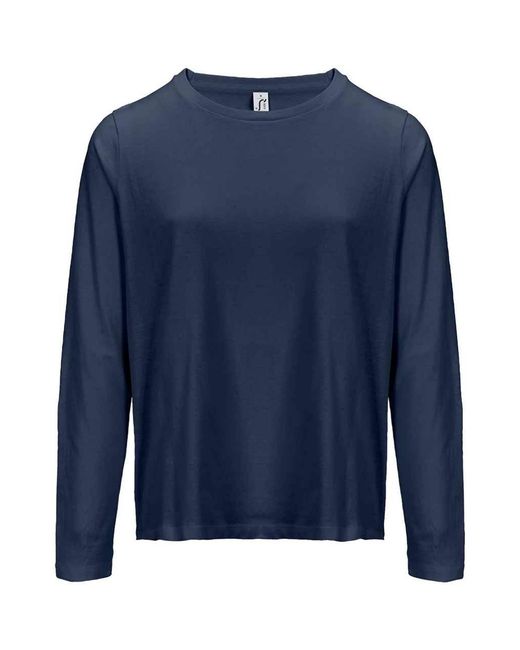 Sol's Blue Ladies Monarch Long-Sleeved T-Shirt