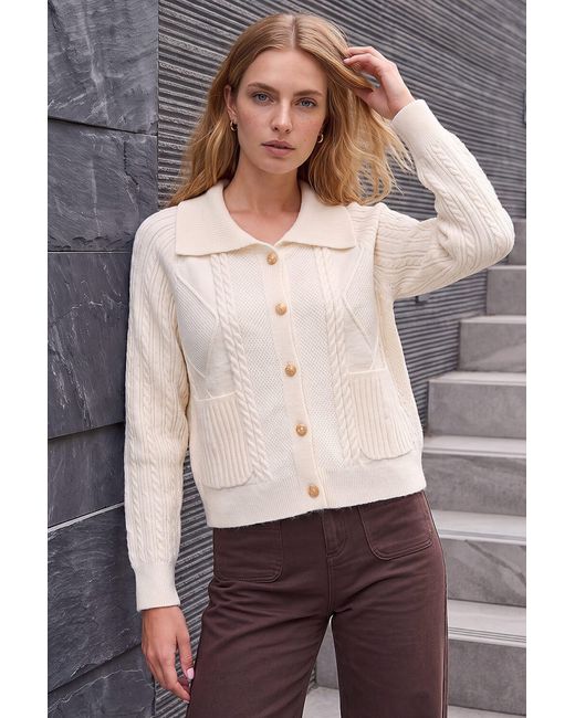 Roman Natural Chunky Cable Cardigan