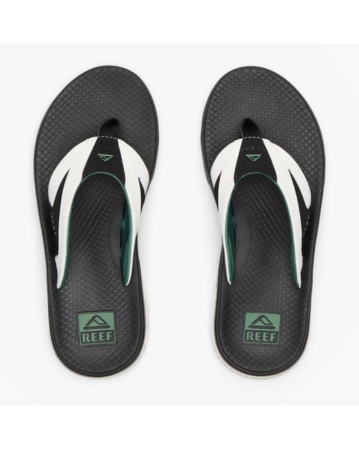 Reef Black Fanning Toe-Post Sandals for men