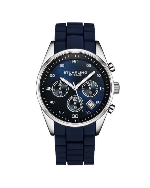 Stuhrling Blue Tempo Chronograph 42Mm for men