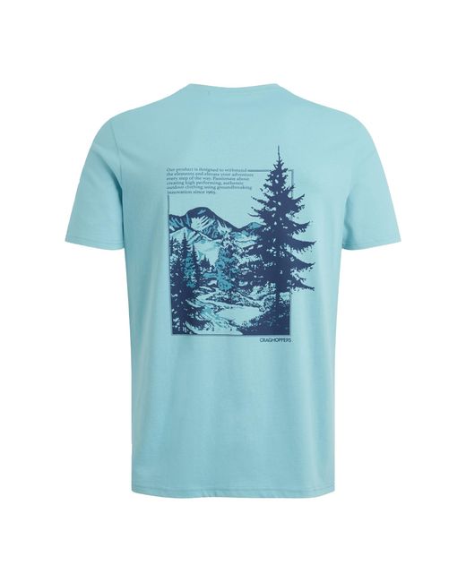 Craghoppers Blue Lucent Ii Valley Back Print Short-Sleeved T-Shirt (Saltpool) for men