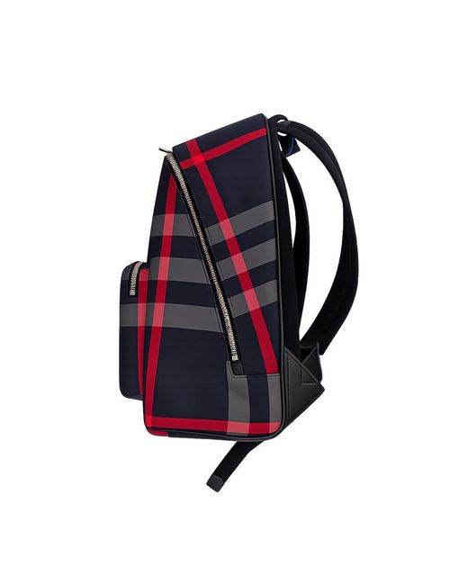 Burberry Gray Jeff Leather Backpack for men