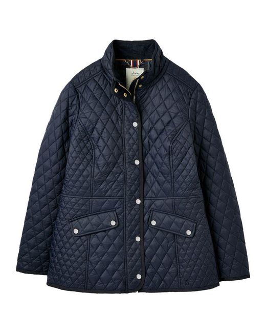 Joules Blue Allendale Padded Quilted Country Jacket Coat Corduroy