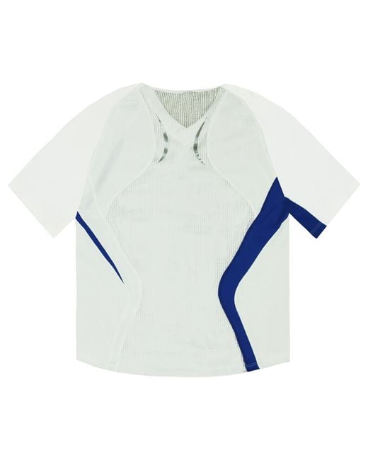 Nike White Short Sleeve V-Neck Running T-Shirt 714460 101