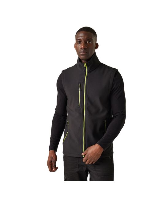 Regatta Black Navigate Softshell 2 Layer Body Warmer /Lime) for men