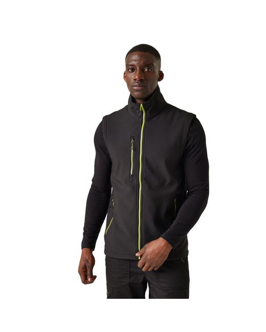 Regatta Black Navigate Softshell 2 Layer Body Warmer /Lime) for men