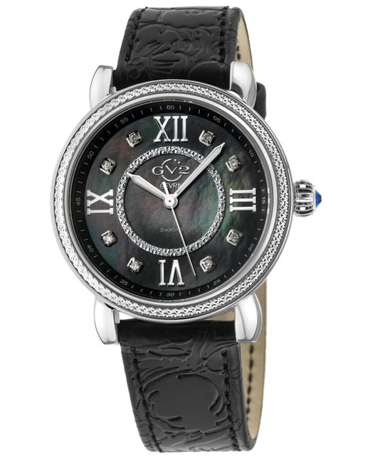 Gv2 Black Marsala Leather Watch