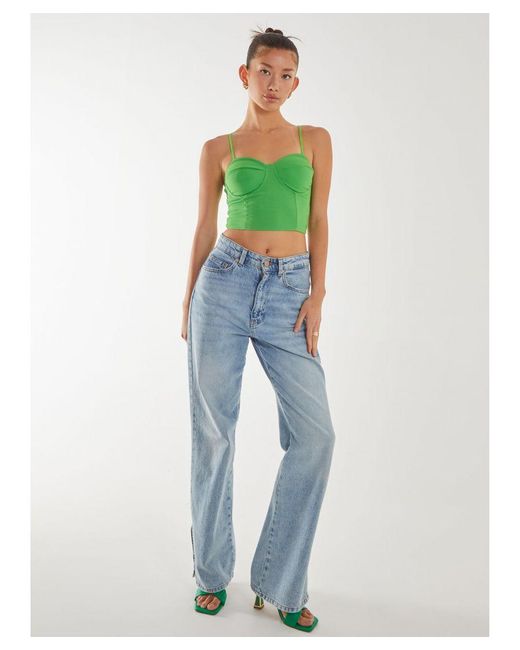 Pink Vanilla Green Basic Bustier Top