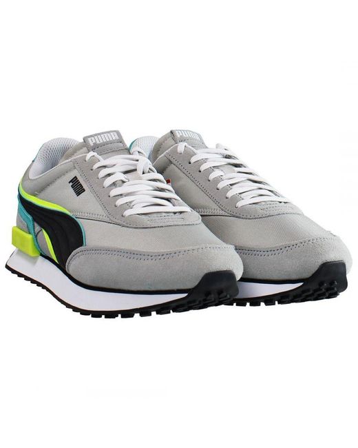 PUMA Gray Future Rider Double Trainers for men