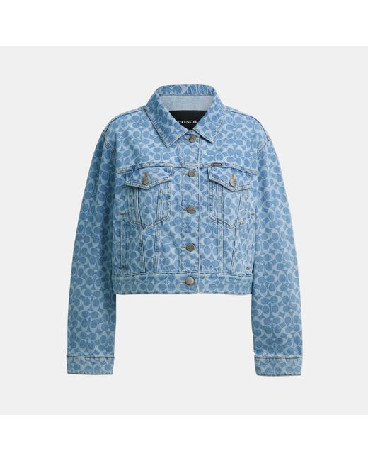 COACH Blue Signature Denim Jacket