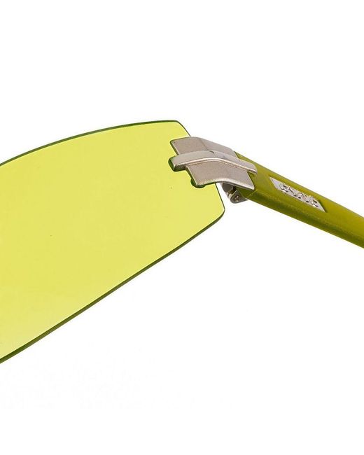 Exte Yellow Rectangular Shaped Acetate Sunglasses Ex-69-S-0C1