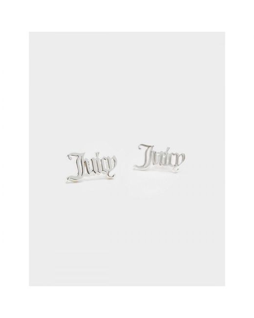 Juicy Couture White Accessories Alice Stud Earrings