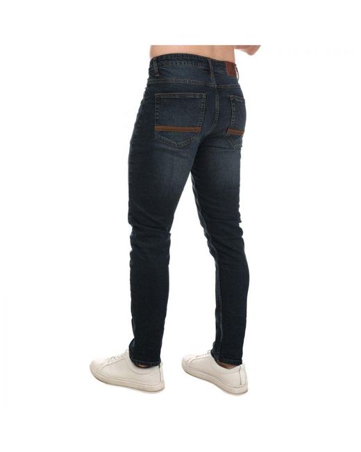 Ben Sherman Blue Mid Wash Denim Jeans for men