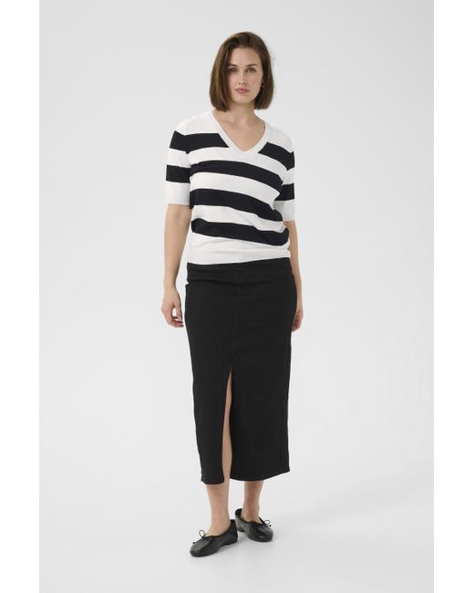 Kaffe Pullover Kalizza Regular Fit Black White