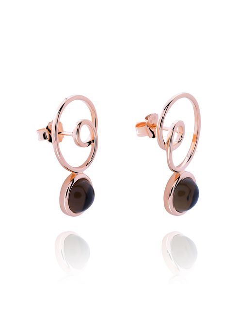 Orphelia Pink 'Eugenia' 925 Sterling Drop Earrings