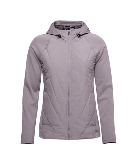Under Armour Purple Sprint Hybrid Jacket Zip Up Track Top 1350784 585