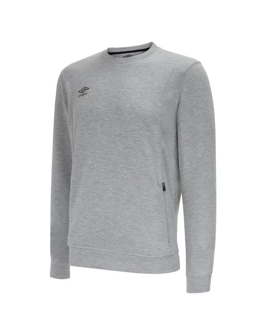 Umbro Gray Pro Stacked Logo Fleece Pullover Marl/ for men