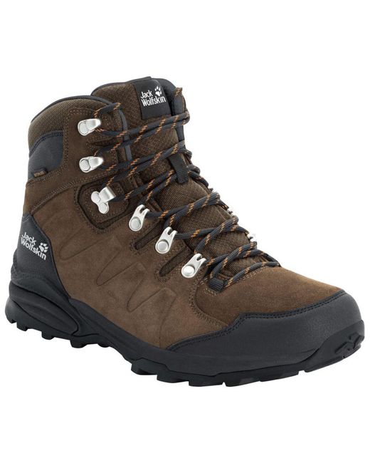 Jack Wolfskin Refugio Texapore Mid Walking Boots Leather in Brown for Men |  Lyst UK