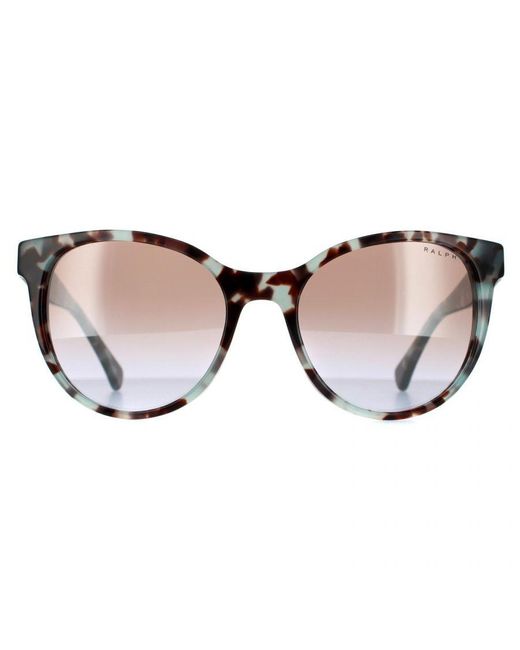 Ralph Lauren Brown By Butterfly Tortoise Gradient Mirror Sunglasses